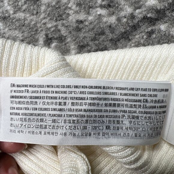 Abercrombie & Fitch NWT Ivory Slim Bar Ribbed Cardigan Size MT Medium Tall - Picture 8 of 9